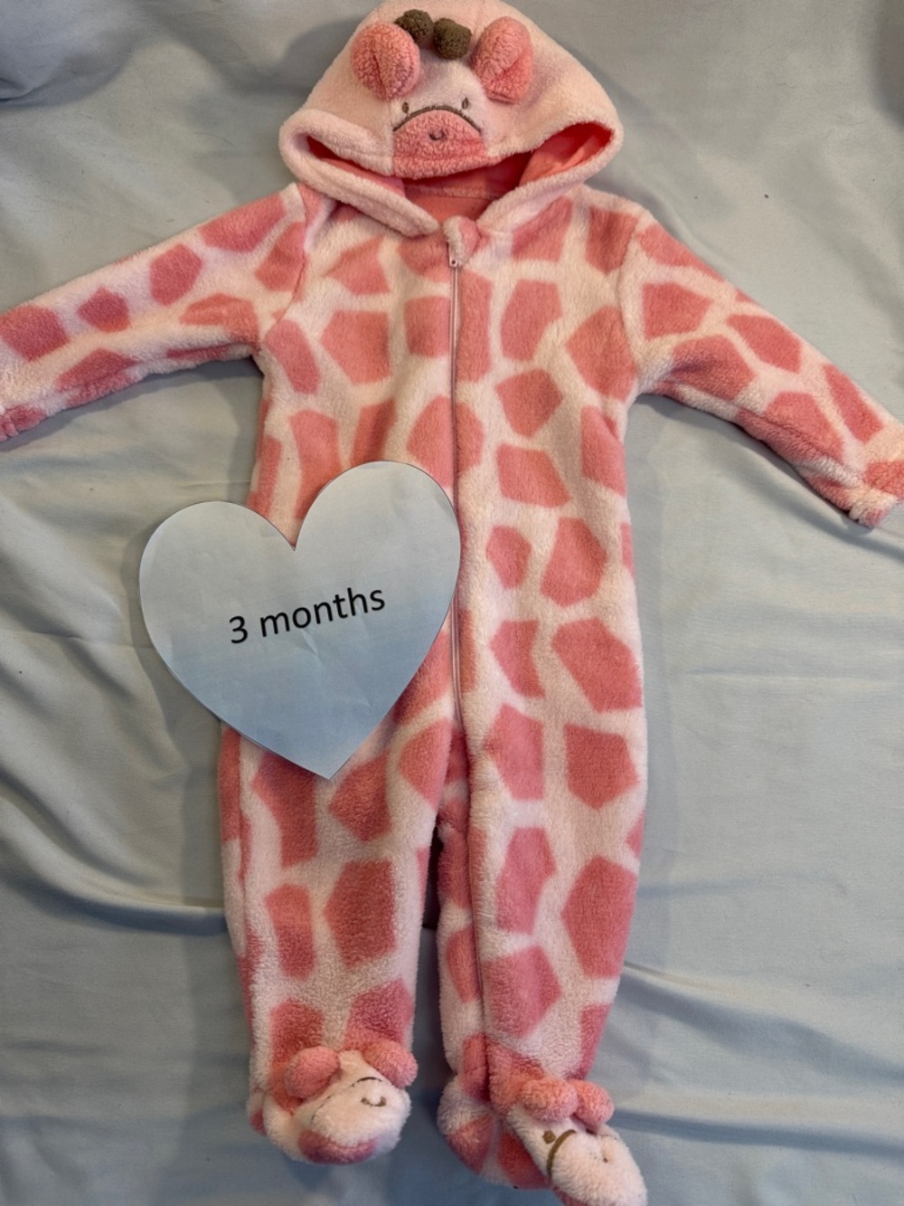 Snugabye -  Pink Plush GiraffePrint Kids One Piece Bunting Bag